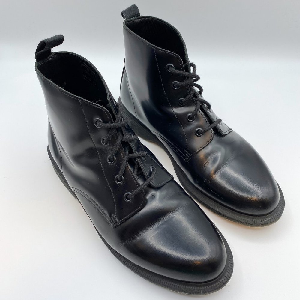 Dr. Marten's Emmeline Smooth Leather Lace Up Ankle Boots Womens US 9 BLACK Shoes